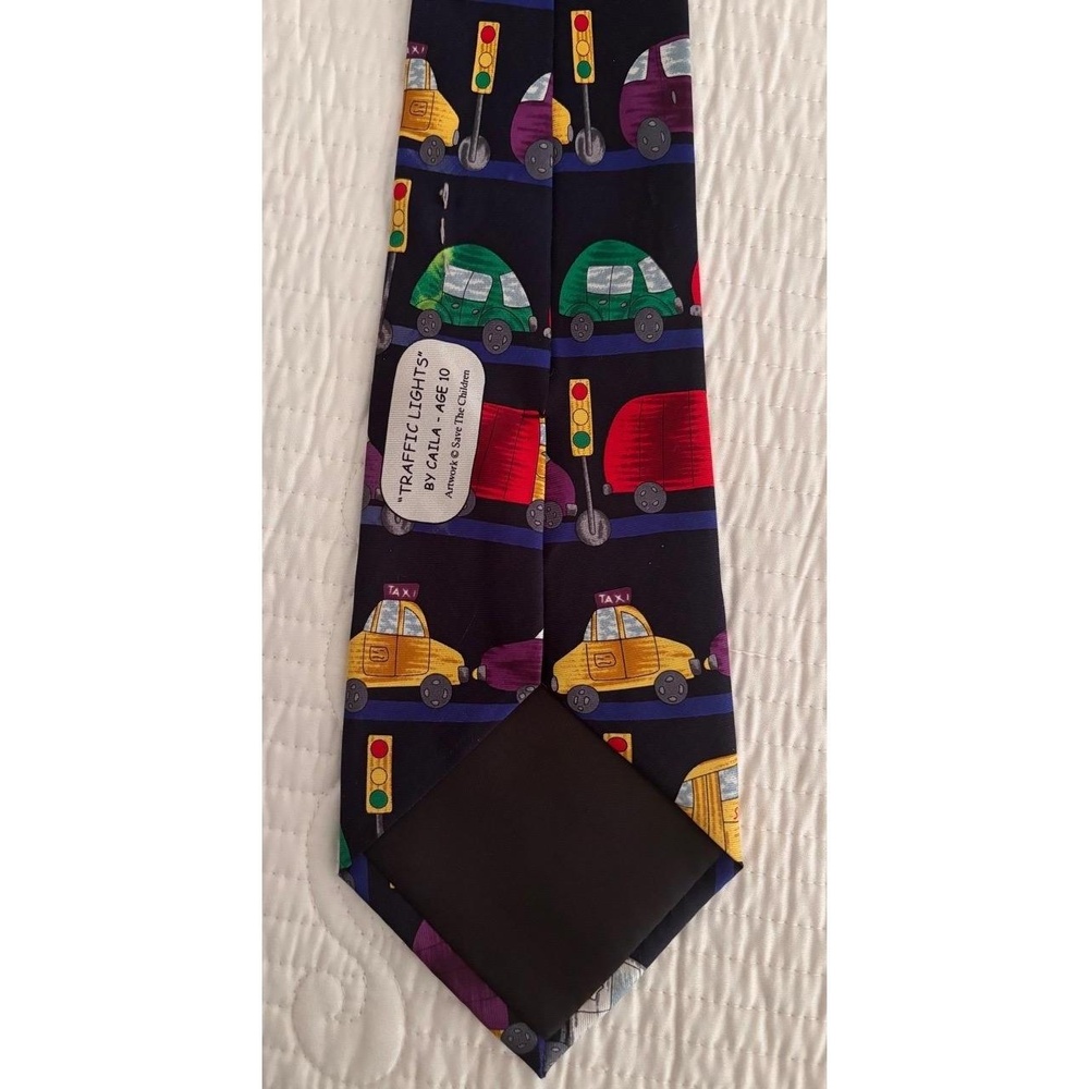 “TrafficLights” by Caila Age 10 Artwork @ Save the Children Men’s Tie 100% Silk - Picture 6 of 7